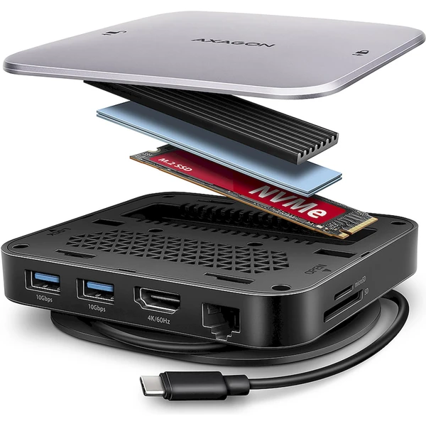 AXAGON HMC-UFO 9v1 USB-C húb - Dokovacie stanice - Hlavný obrázok