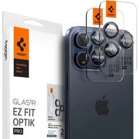 Spigen Glass tR EZ Fit Optik Pro 2 Pack sada skiel iPhone 17-15 Pro/17-15 Pro Max modrý titán - Ochranné fólie a sklo