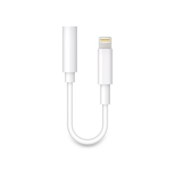 ALIGATOR audio adaptér Lightning / 3,5 mm Jack biely