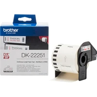 Brother DK-22251 štítok čierna a červená na biele 62 mm - Pásky pre štítkovače