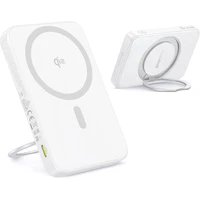 Powerbanka Baseus PicoGo Qi2 s otočným stojanom a bezdrôtovým nabíjaním 5000mAh 20W USB-C biela - Powerbanky