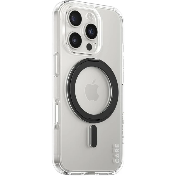 PanzerGlass® CARE kryt Apple iPhone 16 Pro MagSafe KickStand číry/čierny - Puzdra - Hlavný obrázok