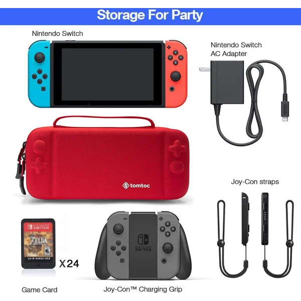 Tomtoc cestovné puzdro Nintendo Switch červené - Puzdra - Obrázok G3MV000501