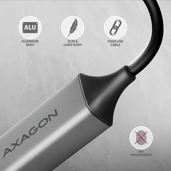 AXAGON ADE-TXCA USB Gigabit Ethernet sieťová karta - Sieťové karty - Obrázok G3P2000J01