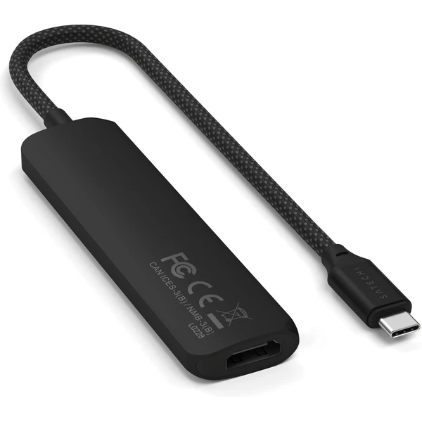 Satechi 4v1 USB-C Slim viacportový adaptér 4K čierny - USB huby - Obrázok G3UB000P01