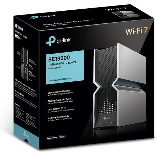 TP-Link Archer BE800 Wi-Fi 7 smerovač čierny - Wi-Fi routery - Obrázok G461000N01