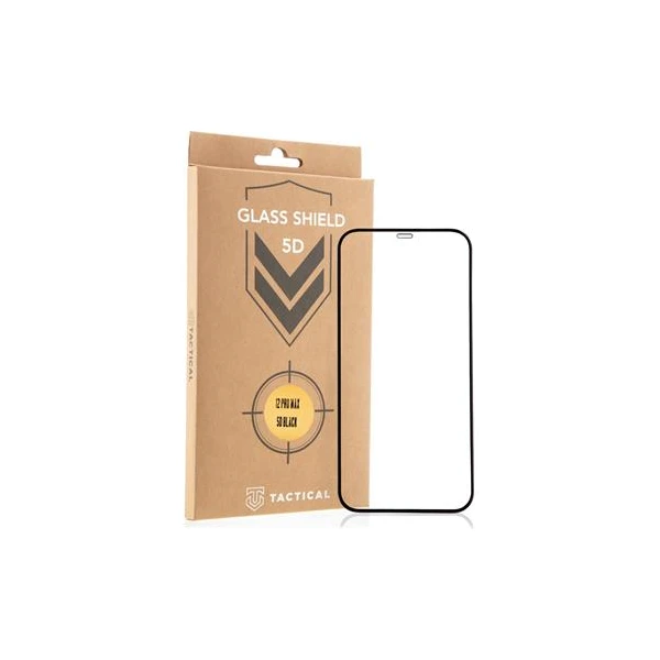Tactical Glass Shield 5D sklo pre iPhone 12 Pro Max čierne - Ochranné fólie a sklo - Hlavný obrázok
