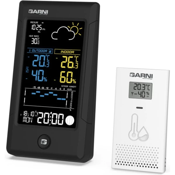 GARNI 615B Precise Meteorologická stanica čierna - Meteorologické stanice - Obrázok G4D5000N01