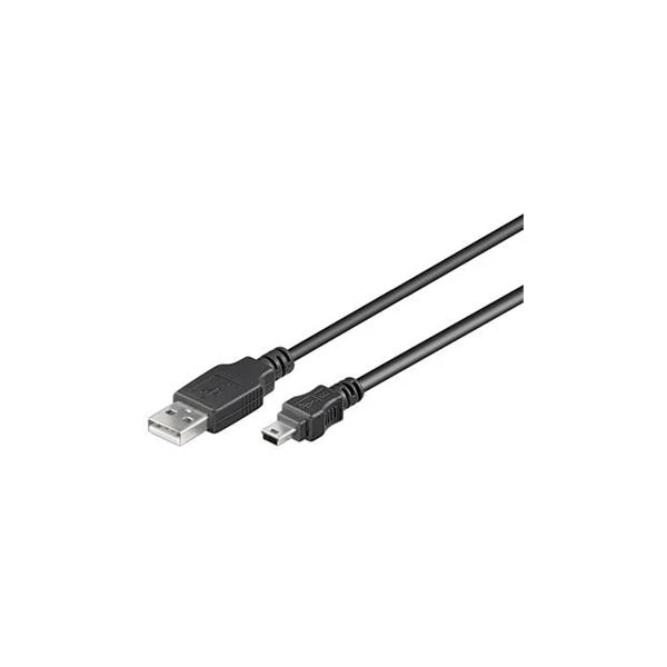 PremiumCord USB-A/MiniUSB-B kábel 2m čierny - Káble a redukcie - Hlavný obrázok