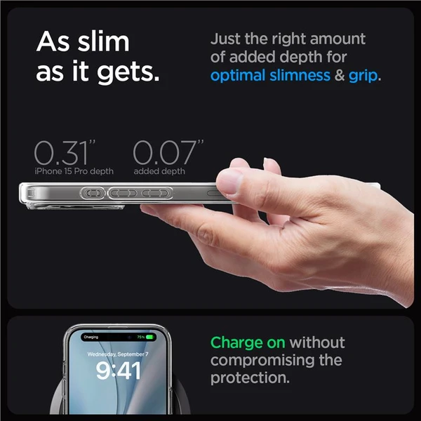 Spigen Ultra Hybrid MagFit kryt iPhone 15 Pro čierny - Puzdra - Obrázok G4V8000601
