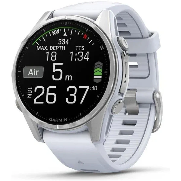 Garmin Fenix 8 AMOLED 43mm strieborný/biely remienok - Inteligentné hodinky - Hlavný obrázok