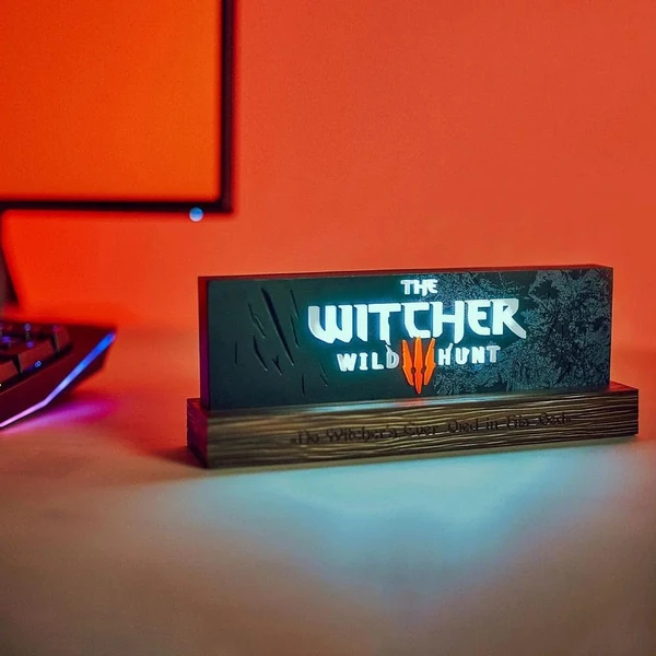 Svetlo LED The Witcher - Wild Hunt Logo 22 cm USB - Lampičky - Obrázok G5O5000L01