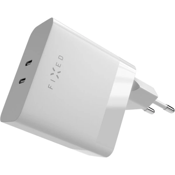 FIXED nabíjačka s 2x USB-C výstupom, PD, 65W, biela - Nabíjačky - Obrázok G5Q4000701
