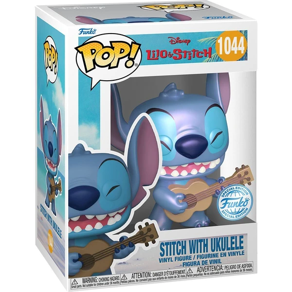 Funko POP! #1044 Disney: Lilo & Stitch - Stitch w/Ukelele (Pearlescent) - Funko POP! - Obrázok G5RA000J01