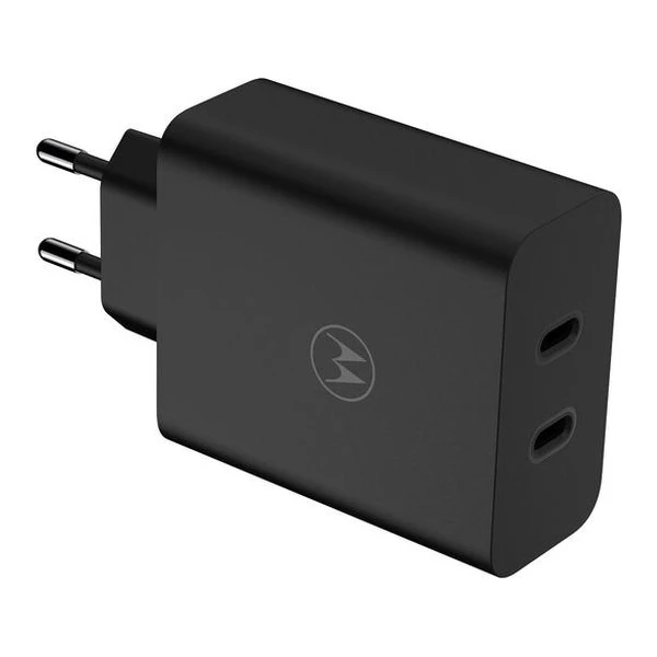 Motorola TurboPower nabíjačka 125W 2x USB-C s USB-C/USB-C káblom čierna - Nabíjačky - Obrázok G5UD000P01