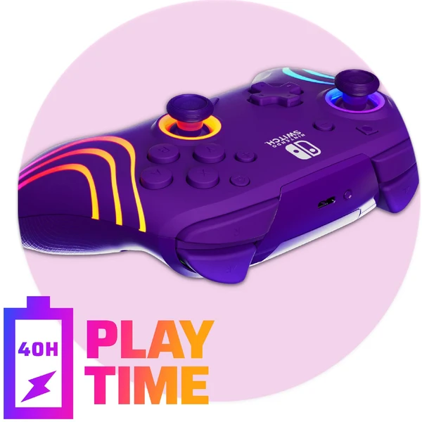 PDP bezdrôtový ovládač Afterglow Wave fialový (Switch) - Herné ovládače - Obrázok G6B6000O01