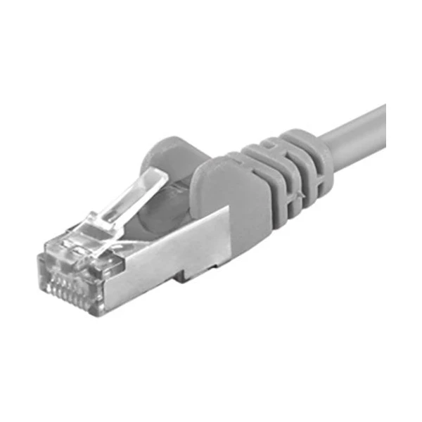 PremiumCord RJ45/RJ45 Cat6a S-FTP patch kábel 1m sivý - Káble a redukcie - Hlavný obrázok