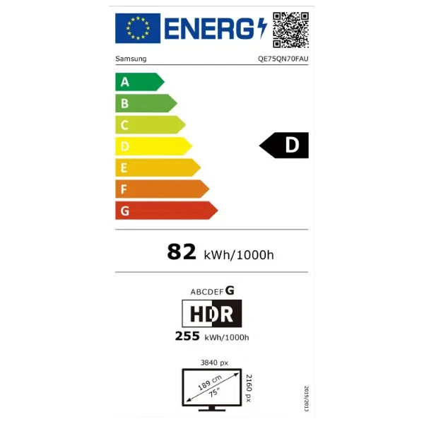 Samsung 4K Neo QLED smart TV QE75QN70F 75" - Televízia - Obrázok G74G000N01