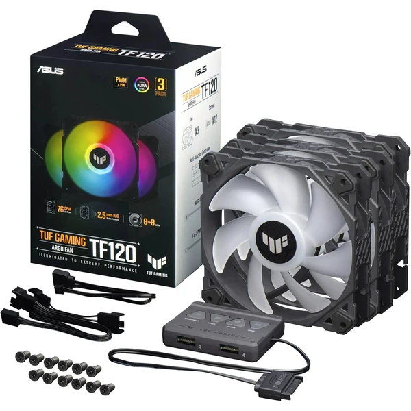 ASUS TUF GAMING TF120 ARGB, 3x120mm - Ventilátory pre PC - Obrázok G7K6000L01
