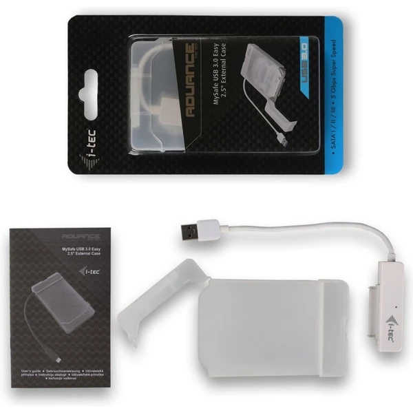 i-tec MYSAFE Easy 2,5' USB 3.0 biely - Externé boxy - Obrázok G7KWE00101