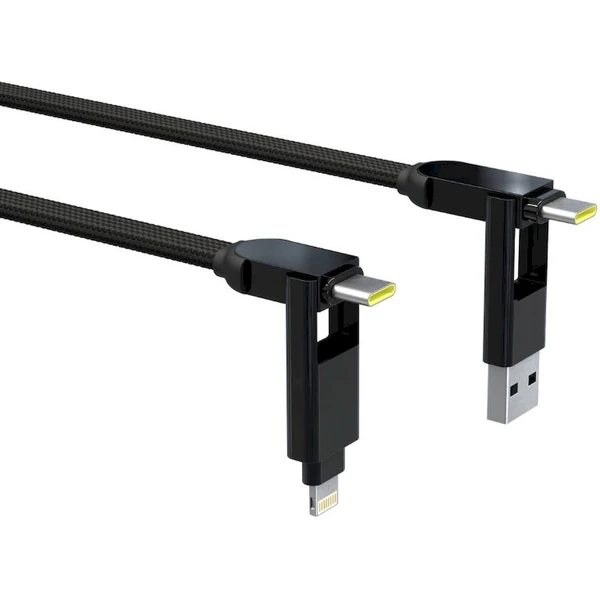 Napájací kábel Rolling Square inCharge XL 6v1 100W 0,3m čierny - Káble a redukcie - Obrázok G88K000K01