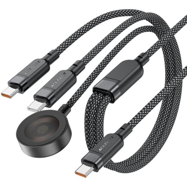 Acefast USB-C 3v1 100W inteligentný nabíjací dátový kábel, 1,2m