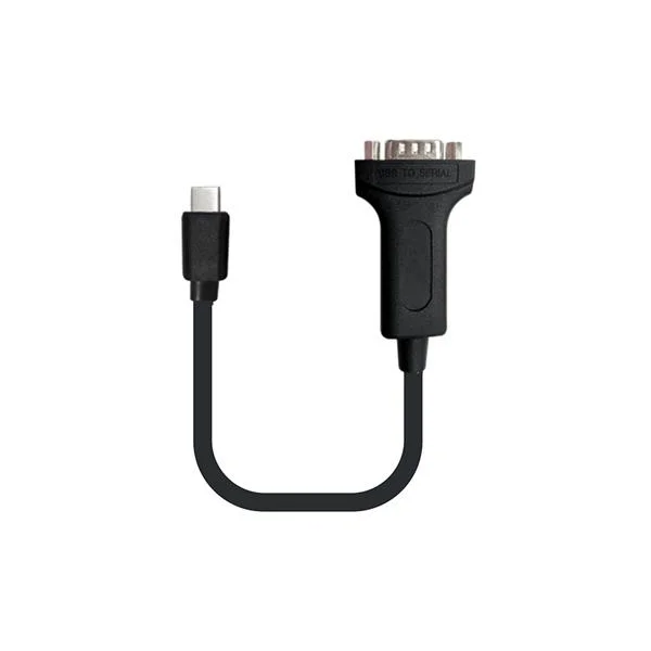 PremiumCord USB-C/COM (DE-9) redukcia 0,2m čierna - Káble a redukcie - Hlavný obrázok
