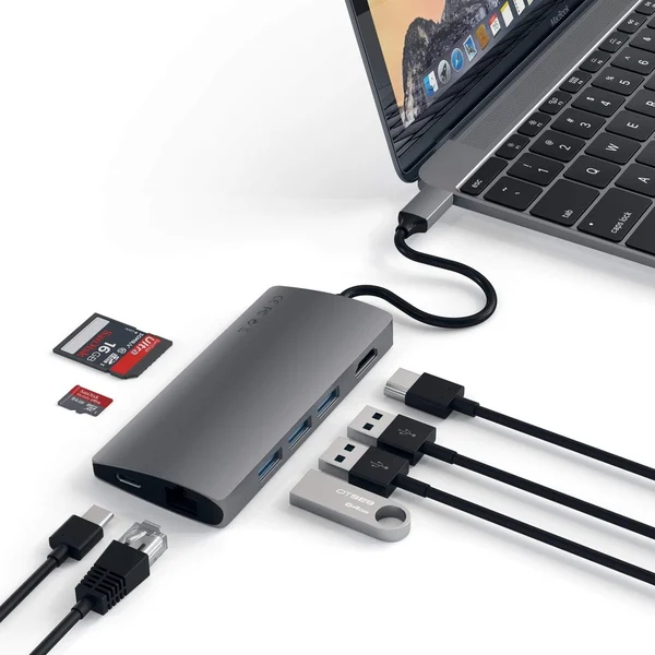 Satechi Multi-Port V2 húb vesmírne šedý - USB huby - Obrázok G9ME100301