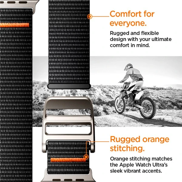 Spigen DuraPro Flex Ultra remienok Apple Watch 49/46/45/44/42mm čierny - Remienky - Obrázok G9N2000P01
