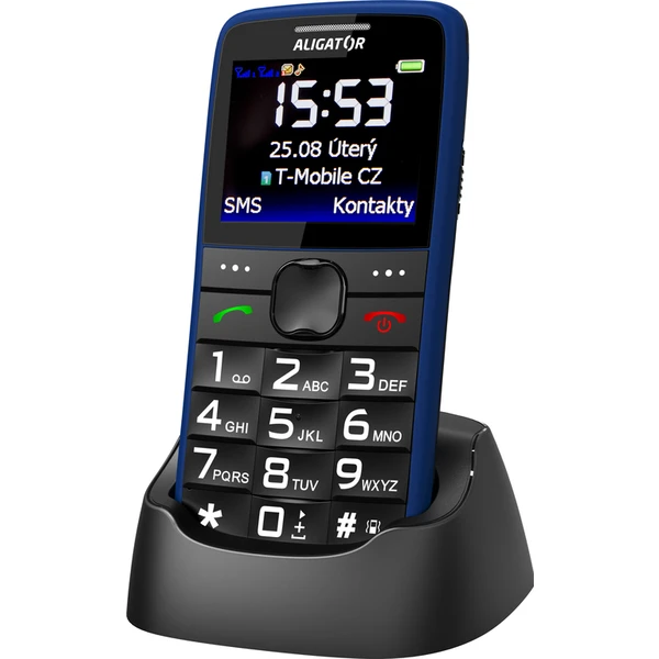 ALIGATOR A675 Senior modrý + stolná nabíjačka - Mobilné telefóny - Hlavný obrázok