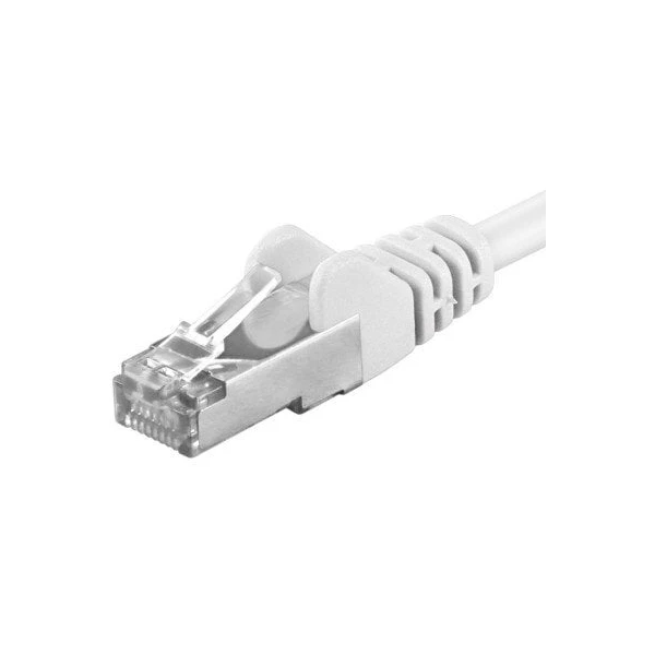 PremiumCord RJ45/RJ45 Cat6a S-FTP patch kábel 0,25m biely - Káble a redukcie - Hlavný obrázok