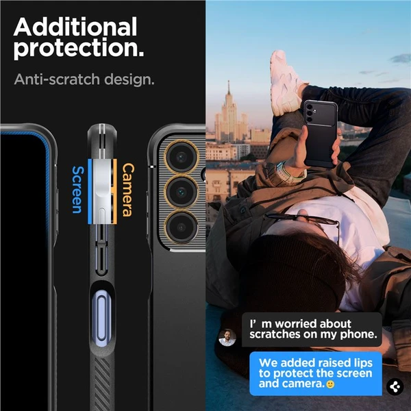 Spigen Rugged Armor kryt Samsung Galaxy A25 5G matne čierny - Puzdra - Obrázok G9V3000N01