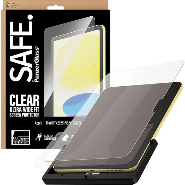 PanzerGlass® SAFE sklo s inštalačným rámčekom Apple iPad 11" (2025)/10.9" (2022)  - Ochranné fólie a sklo - Hlavný obrázok