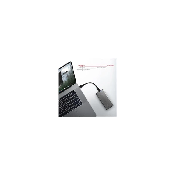 AXAGON externý box pre M.2 SATA SSD kovový USB-C 3.2 - Externé boxy - Obrázok GA60700301