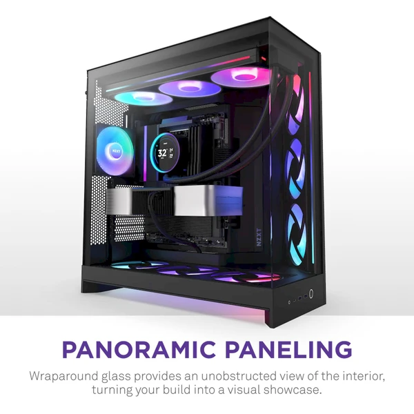 NZXT H9 Flow RGB čierna - Počítačové skrine - Obrázok GA7K000K01