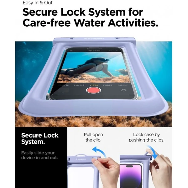 Spigen Aqua Shield Floating vodeodolné púzdro A610 2 Pack fialové - Puzdra - Obrázok GAF3000701