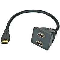 PremiumCord HDMI/2x HDMI redukcia 0,3m čierna - Káble a redukcie