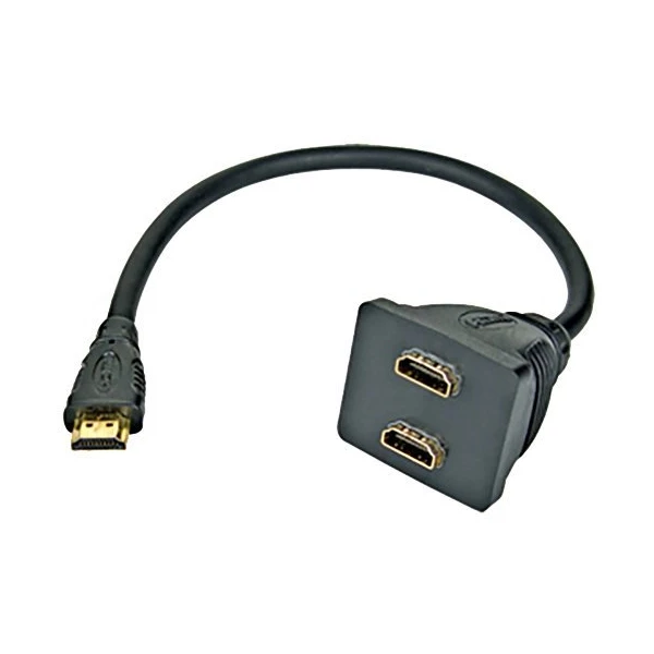 PremiumCord HDMI/2x HDMI redukcia 0,3m čierna - Káble a redukcie - Hlavný obrázok