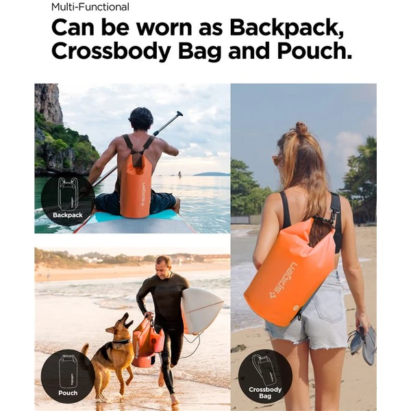 Spigen Aqua Shield WaterProof Dry Bag 20L + 2L A630 oranžový - Puzdra - Obrázok GBN5000701