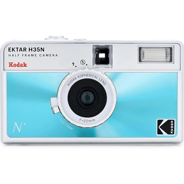 Kodak EKTAR H35N Glazed Analógový fotoaparát modrý - Fotoaparáty - Hlavný obrázok