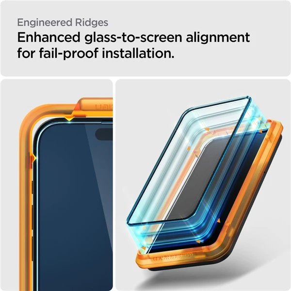 Spigen Glass tR AlignMaster 2 Pack tvrdené sklo iPhone 15 Pro Max čierne - Ochranné fólie a sklo - Obrázok GCT8000601