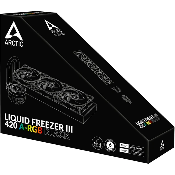ARCTIC Liquid Freezer III - 420 A-RGB čierny - Chladiče - Obrázok GCV4000L01