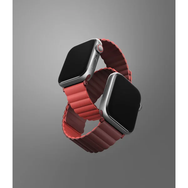 UNIQ Revix obojstranný remienok pre Apple Watch 42/41/40/38mm Burgundy (gaštanový/koralový) - Remienky - Obrázok GDHMF00101