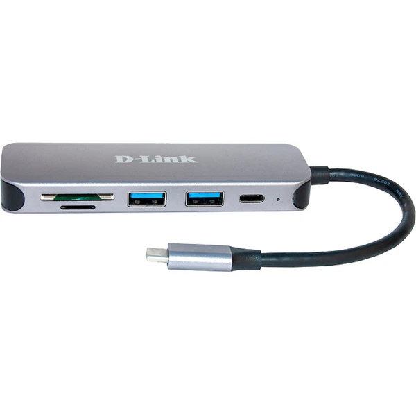 D-Link 5v1 USB-C Hub + čítačka kariet antracitový - USB huby - Obrázok GDLK000K01