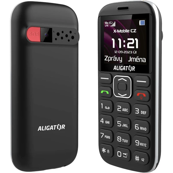 Aligator A720 4G Senior + nabíjací stojan čierny - Mobilné telefóny - Obrázok GDP0000L01