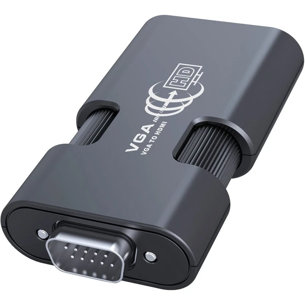 PremiumCord VGA + 3,5mm -> HDMI elektronická redukcia čierna - Káble a redukcie - Hlavný obrázok
