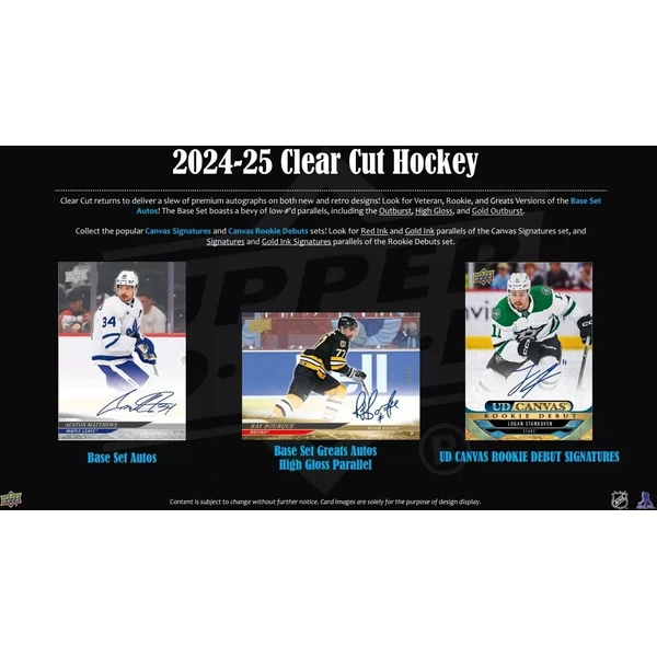 Hokejové karty 2024-25 Upper Deck Clear Cut Hockey Hobby Box - Hokejové karty - Obrázok GDUG000K01