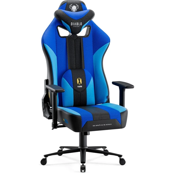 Diablo X-Player 2.0 King Size látková herná stolička čierno-modrá - Stoličky - Obrázok GECG000K01