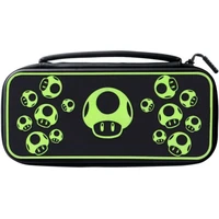 PDP cestovný obal 1-Up Mushroom Plus Glow, pre Nintendo Switch, čierny - Puzdra