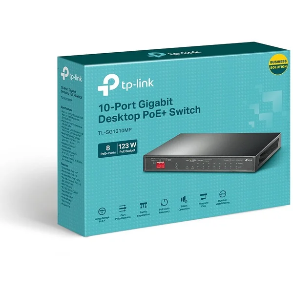 TP-LINK TL-SG1210MP switch - Switche - Obrázok GERJF00101